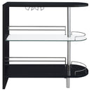 Coaster Furniture Adolfo 101063 Rectangular 2-tier Home Bar Table - Black High Gloss IMAGE 6