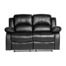 Homelegance Cranley Power Reclining Leather Match Loveseat 9700BLK-2 IMAGE 1