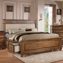 Acme Furniture Arielle Queen Upholstered Panel Bed with Storage 24440Q-HB/24441Q-FB/24460Q-R IMAGE 1