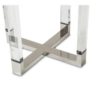 Michael Amini Round State St. Dining Table with Glass Top and Pedestal Base 9016001-13 IMAGE 3