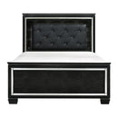 Homelegance Allura Queen Upholstered Panel Bed 1916BK-1* IMAGE 1