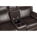 Homelegance Aram Reclining Leather Match Loveseat 8206BRW-2 IMAGE 7