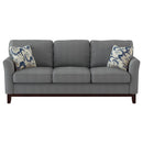 Homelegance Blue Lake Stationary Fabric Sofa 9806GRY-3 IMAGE 1