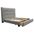Diamond Sofa Beverly Queen Upholstered Platform Bed with Storage BEVERLYGRQUBED IMAGE 1