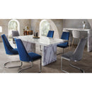 Diamond Sofa Icon Dining Table with Faux Marble Top and Pedestal Base ICONDTMA IMAGE 18