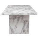 Diamond Sofa Icon Dining Table with Faux Marble Top and Pedestal Base ICONDTMA IMAGE 8