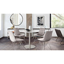 Diamond Sofa Stella Pub Height Dining Table with Faux Marble Top and Pedestal Base STELLABTMASL IMAGE 10