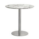 Diamond Sofa Stella Pub Height Dining Table with Faux Marble Top and Pedestal Base STELLABTMASL IMAGE 1
