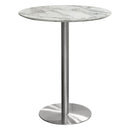 Diamond Sofa Stella Pub Height Dining Table with Faux Marble Top and Pedestal Base STELLABTMASL IMAGE 4