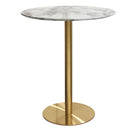 Diamond Sofa Stella Pub Height Dining Table with Faux Marble Top and Pedestal Base STELLABTMAGD IMAGE 2