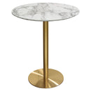 Diamond Sofa Stella Pub Height Dining Table with Faux Marble Top and Pedestal Base STELLABTMAGD IMAGE 3