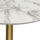 Diamond Sofa Stella Pub Height Dining Table with Faux Marble Top and Pedestal Base STELLABTMAGD IMAGE 4