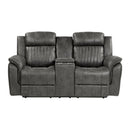 Homelegance Centeroak Reclining Fabric Loveseat 9479BRG-2 IMAGE 1