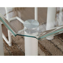 Acme Furniture Square Gordie Counter Height Dining Table with Glass Top 70250 IMAGE 3