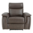 Homelegance Maroni Power Leather Match Recliner 8259RFDB-1PWH IMAGE 1