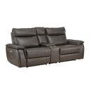 Homelegance Maroni Power Reclining Leather Match Loveseat 8259RFDB-2CNPWH* IMAGE 2