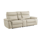 Homelegance Maroni Power Reclining Leather Match Loveseat 8259RFTP-2CNPWH* IMAGE 2