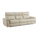 Homelegance Maroni Reclining Leather Match Sofa 8259RFTP-3PWH* IMAGE 2