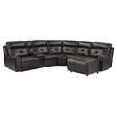 Homelegance Avenue Reclining Fabric Sectional 9469DBR*6LRRC IMAGE 1