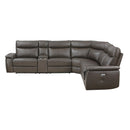 Homelegance Maroni Power Reclining Leather Match 6 pc Sectional 8259RFDB*6SCPWH IMAGE 3