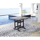Signature Design by Ashley Fairen Trail P211-632 Square Counter Table with Umbrella Option IMAGE 4