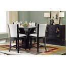Homelegance Square Daisy Counter Height Dining Table with Glass Top and Pedestal Base 710-36SQ* IMAGE 4
