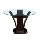 Homelegance Round Daisy Dining Table with Glass Top and Pedestal Base 710-48* IMAGE 1