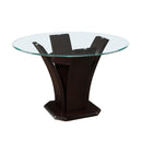 Homelegance Round Daisy Dining Table with Glass Top and Pedestal Base 710-48* IMAGE 2