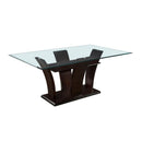 Homelegance Daisy Dining Table with Glass Top and Pedestal Base 710-71* IMAGE 2