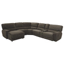 Homelegance Shreveport Reclining 6 pc Sectional 8238*6LCRR IMAGE 1