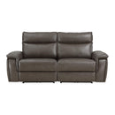 Homelegance Maroni Power Reclining Leather Match Loveseat 8259RFDB-2PWH* IMAGE 1