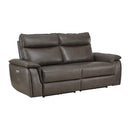 Homelegance Maroni Power Reclining Leather Match Loveseat 8259RFDB-2PWH* IMAGE 2