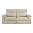 Homelegance Maroni Power Reclining Leather Match Loveseat 8259RFTP-2PWH* IMAGE 1