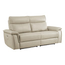 Homelegance Maroni Power Reclining Leather Match Loveseat 8259RFTP-2PWH* IMAGE 2