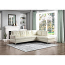 Homelegance Barrington Leather Look 2 pc Sectional 8378WHT* IMAGE 5