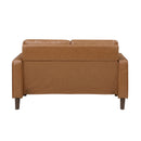 Homelegance Malcolm Stationary Leather Look Loveseat 9203BRW-2 IMAGE 3