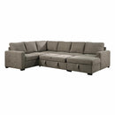 Homelegance Elton Fabric Sleeper Sectional 9206BR*33LRC IMAGE 7