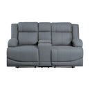 Homelegance Camryn Reclining Fabric Loveseat 9207GPB-2 IMAGE 1