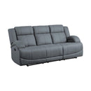 Homelegance Camryn Reclining Fabric Sofa 9207GPB-3 IMAGE 2