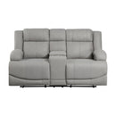 Homelegance Camryn Reclining Fabric Loveseat 9207GRY-2 IMAGE 1