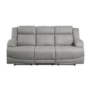 Homelegance Camryn Reclining Fabric Sofa 9207GRY-3 IMAGE 1