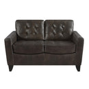 Homelegance Donegal Stationary Leather Look Loveseat 9234DB-2 IMAGE 1