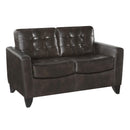 Homelegance Donegal Stationary Leather Look Loveseat 9234DB-2 IMAGE 2
