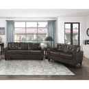 Homelegance Donegal Stationary Leather Look Loveseat 9234DB-2 IMAGE 6