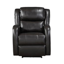 Homelegance Foxcroft Power Leather Look Recliner 9316PUBR-1PW IMAGE 1