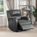 Homelegance Foxcroft Power Leather Look Recliner 9316PUGY-1PW IMAGE 6