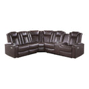Homelegance Caelan Power Reclining Leather Look 3 pc Sectional 9366DB*SC IMAGE 1
