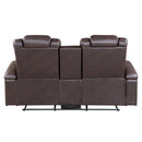 Homelegance Caelan Power Reclining Leather Look Loveseat 9366DB-2PWH IMAGE 3