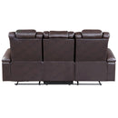 Homelegance Caelan Power Reclining Leather Look Sofa 9366DB-3PWH IMAGE 3