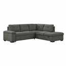 Homelegance Brooklyn Park Fabric Sleeper Sectional 9390DG*22LRC IMAGE 1